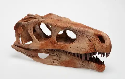 Model tengkorak dinosaurus Herrerasaurus ischigualastensis, koleksi P 231283.